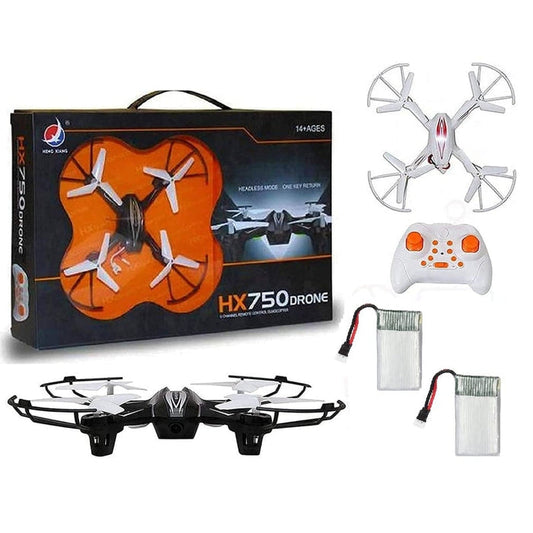HX-750 Drone Remote Control Quadcopter/Unbreakable Blades/Without Camera for kids,black and white (Colour May Vary)