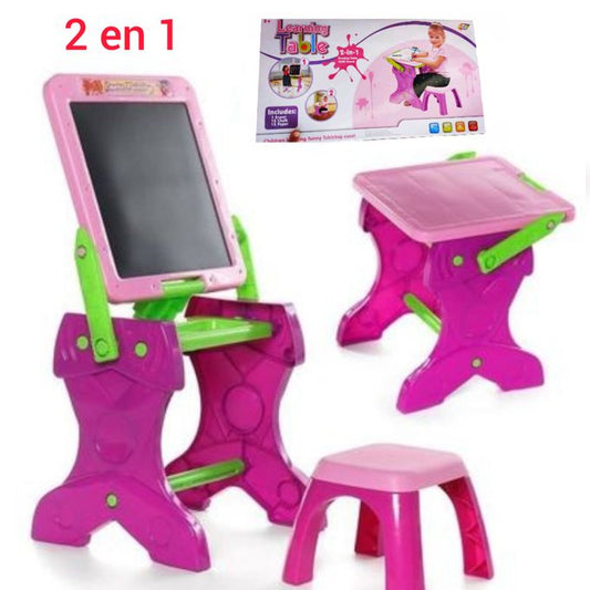 2in1 Drawing board, desk type with chair for children, new model