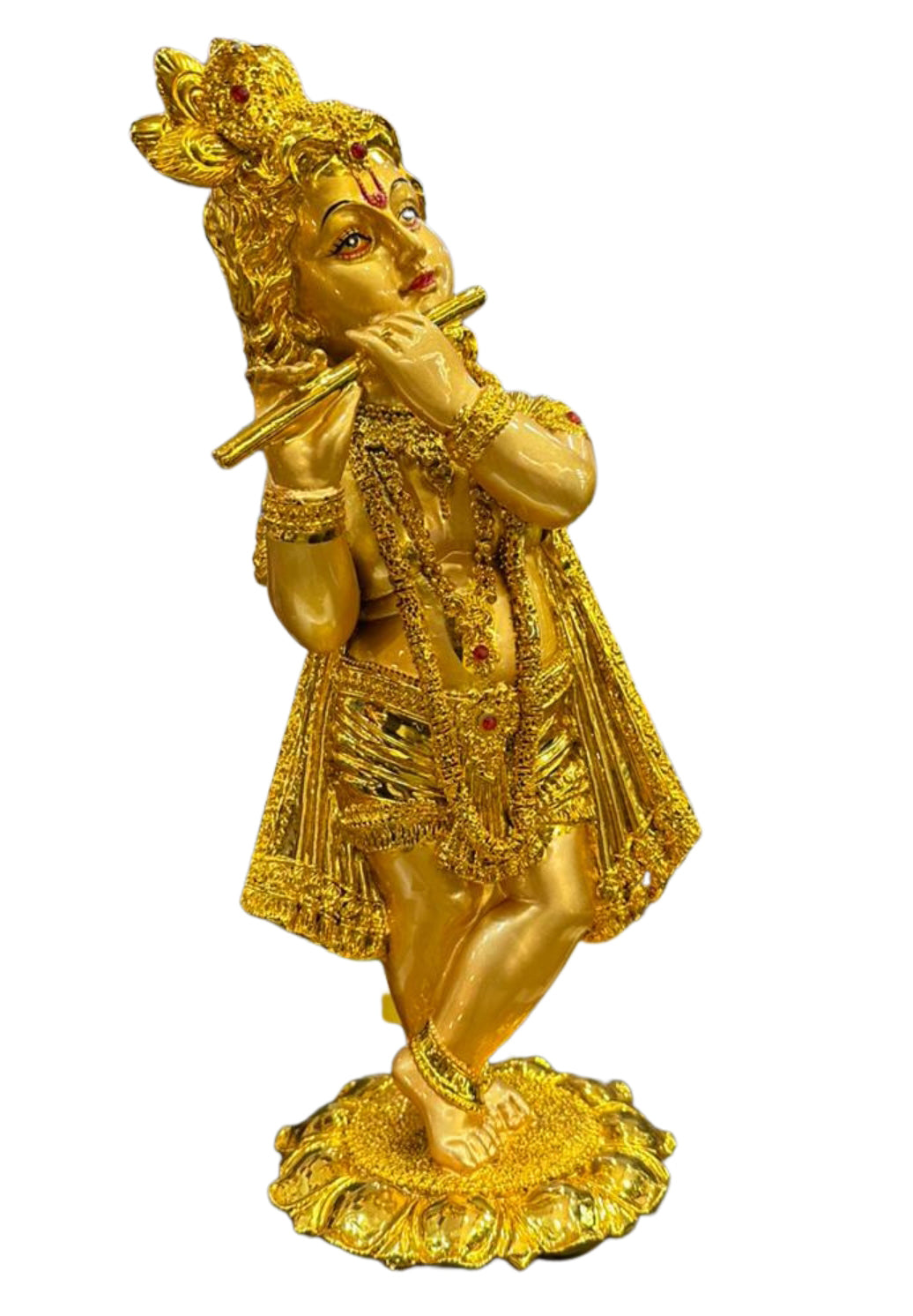 Krishna Idol Gold Plated Statue