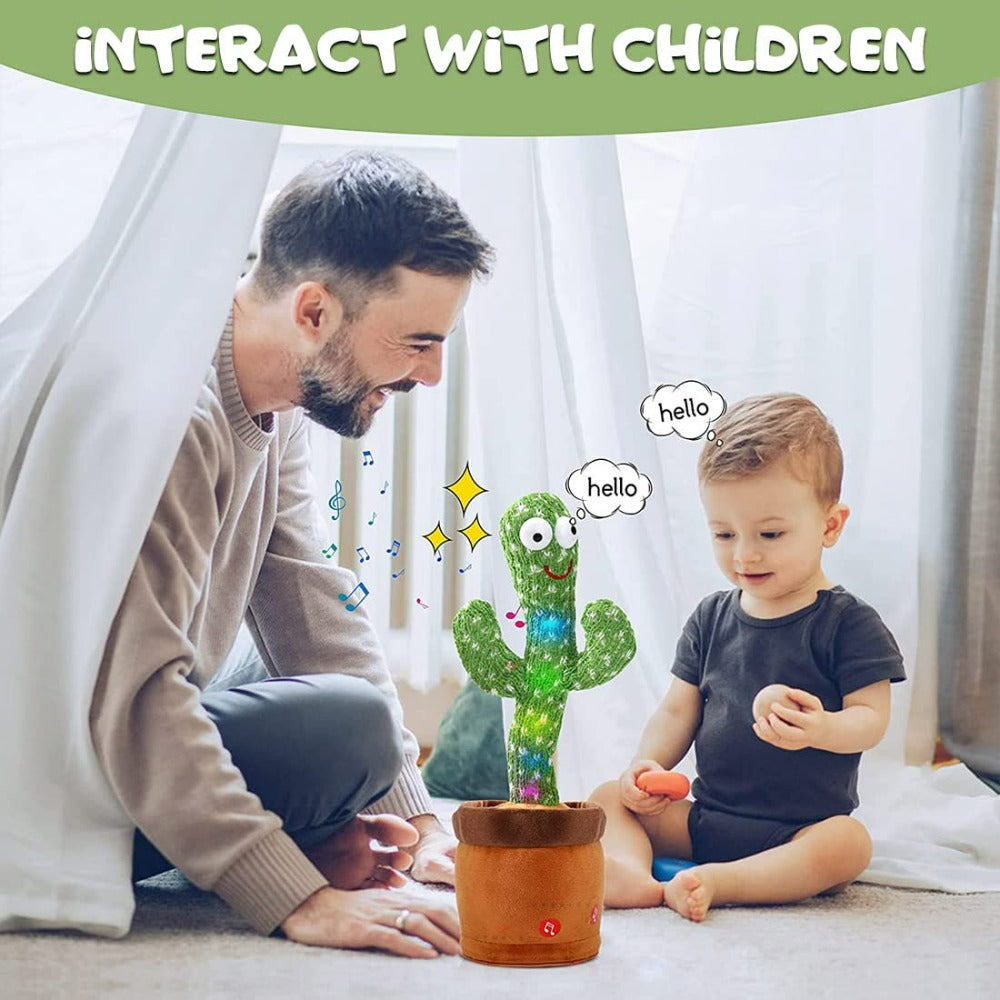 Talking Cactus Baby Toys for Kids (Green)