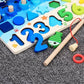 Montessori Educational Wooden Children Board Math Fishing