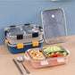 Tiffin 3 Compartment Plastic 304 stainless steel Lunch box Food Container.