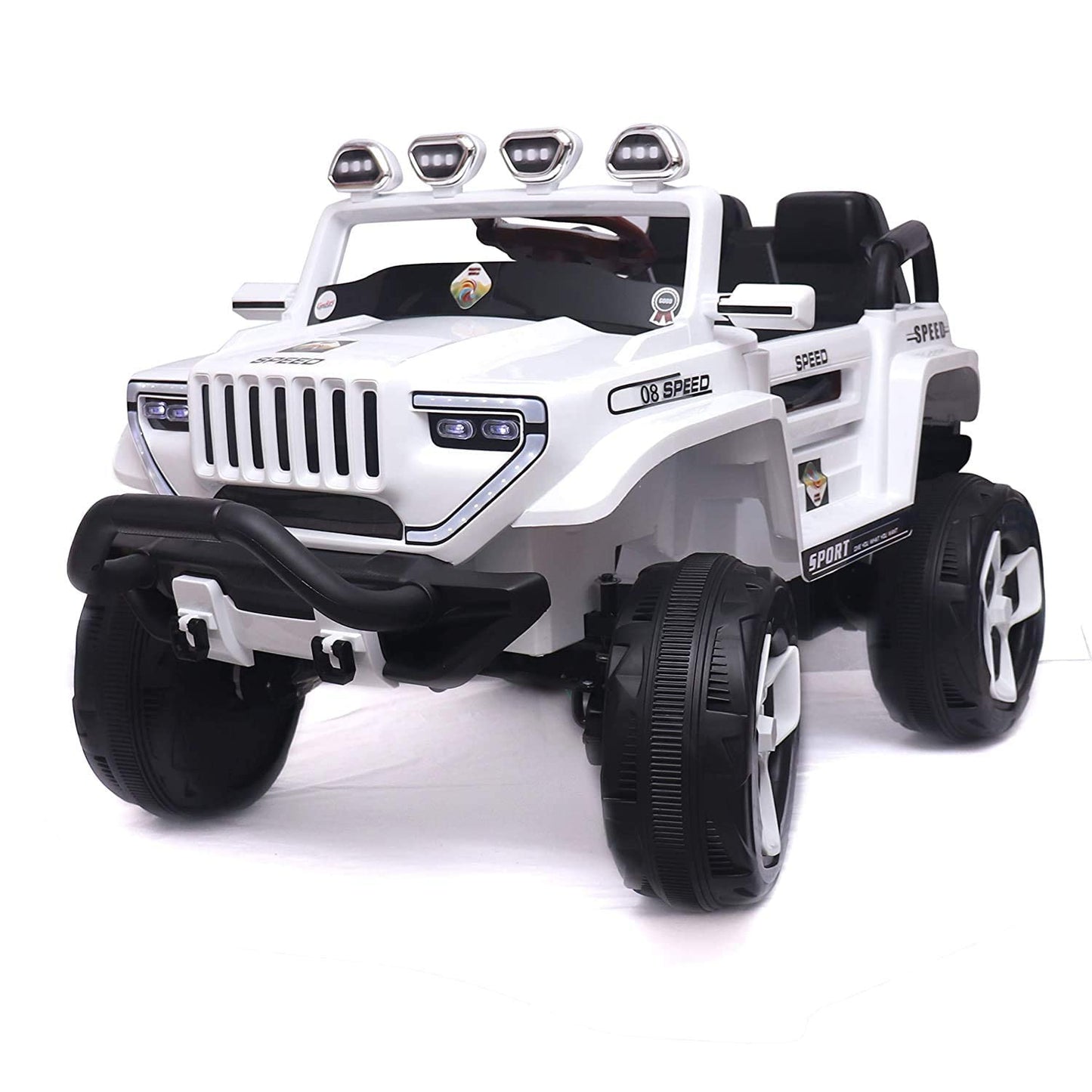 08 Speed 12V Rechargeable 4x4 Battery Operated Ride on Jeep - Red