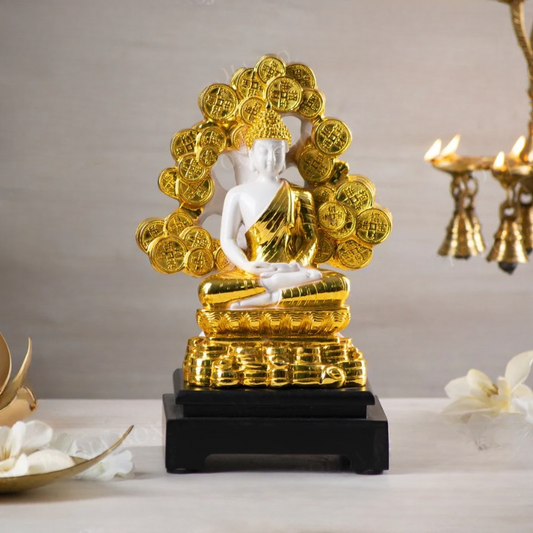 Golden & White Buddha Statue