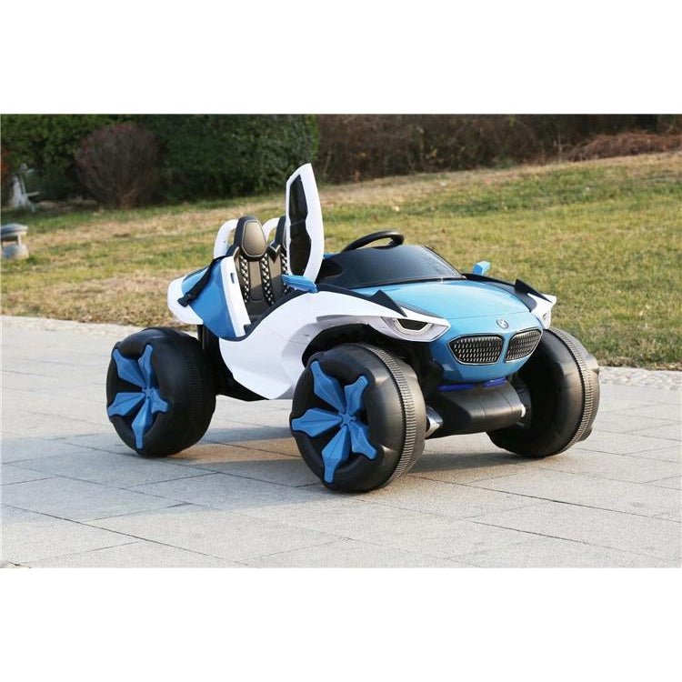 4x4 Big Wheels Electric Jeep in Blue and Red | Ride on Jeep
