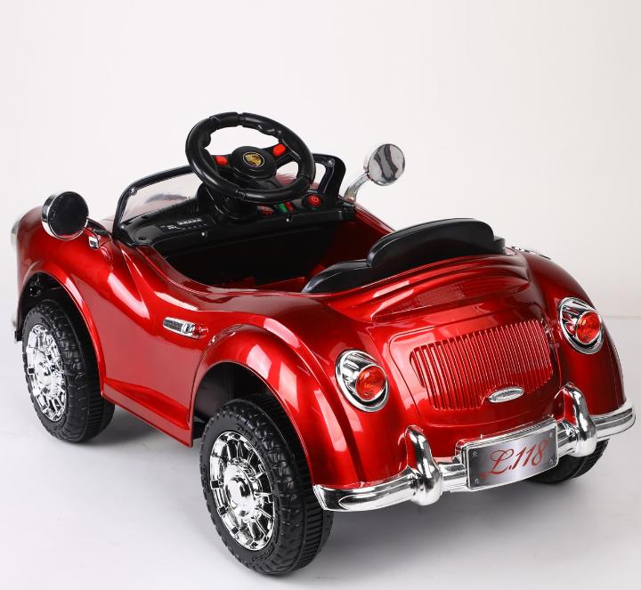 Classic Vintage 118 Ride on Car for Kids | Battery-operated & Dustproof Charging Port | Safe & Durable