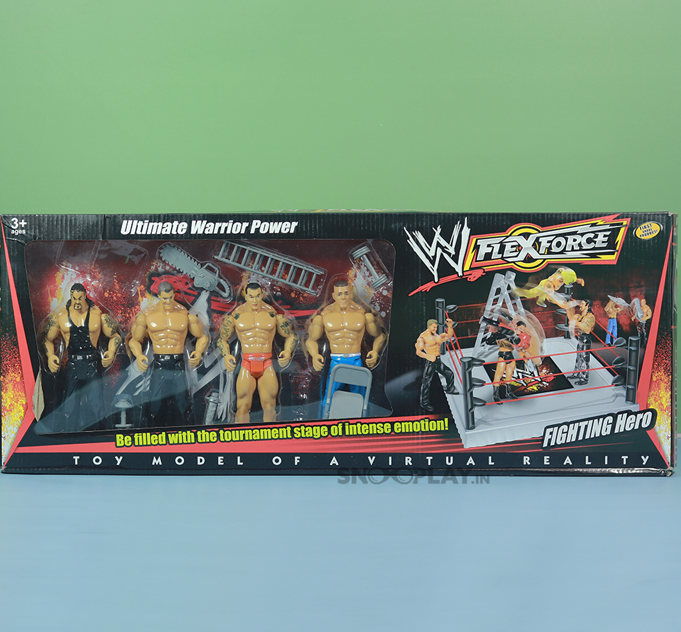 WWF Action Figures Set with Ring Toys