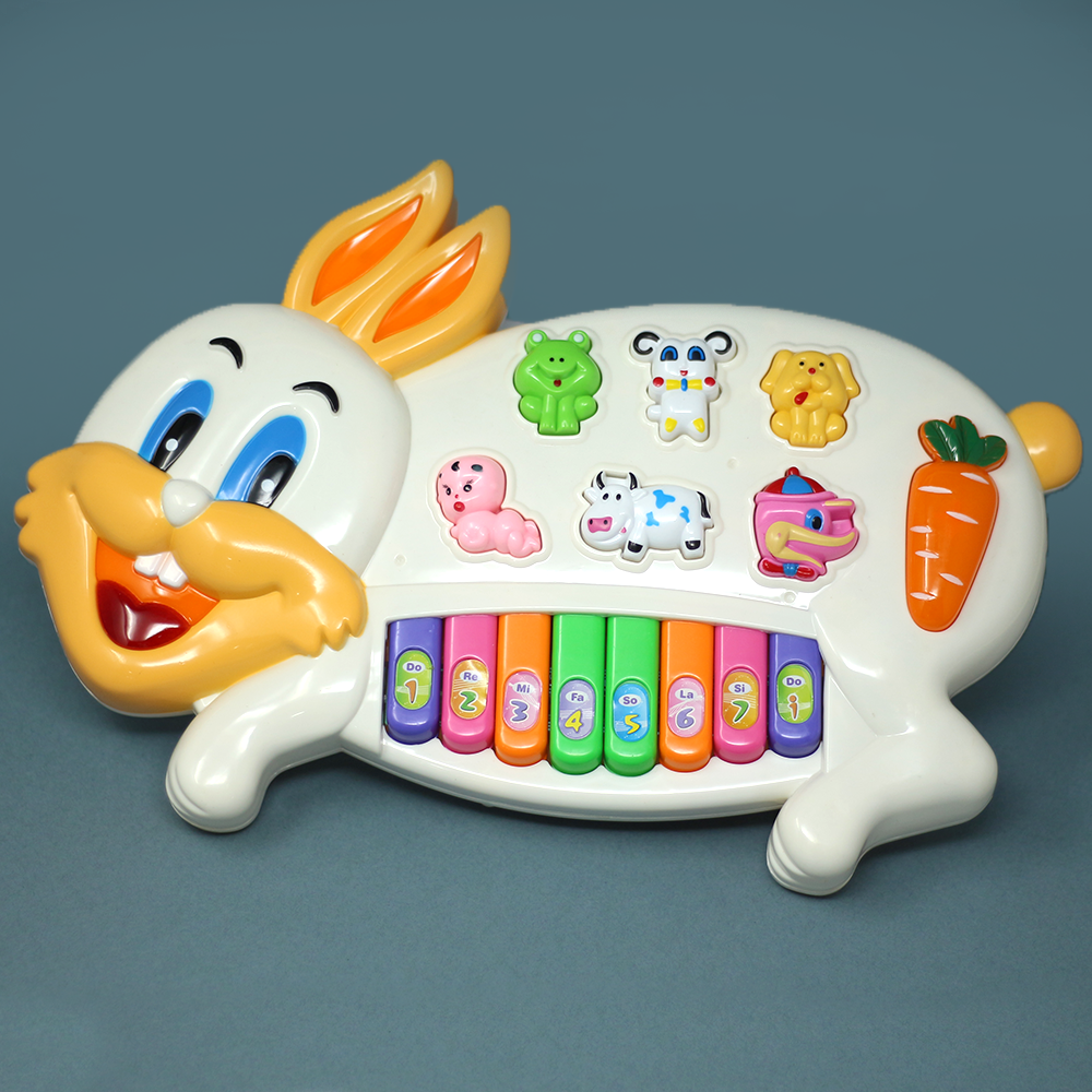 Musical Bunny Piano with Animal Sounds Toy For Kids